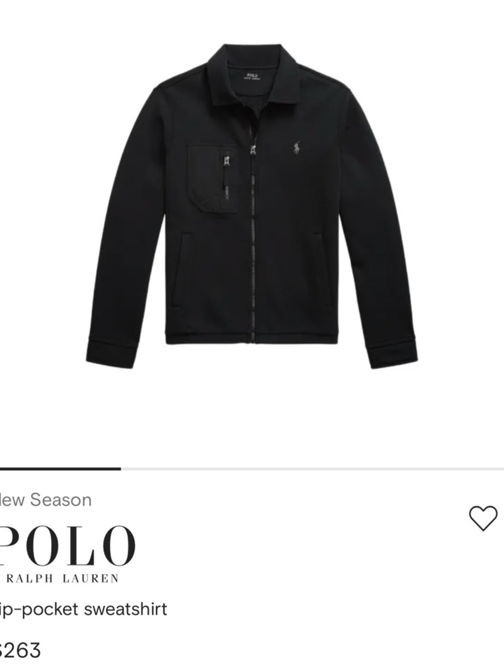 Polo by Ralph Lauren Black Mesh-Accent Crew
